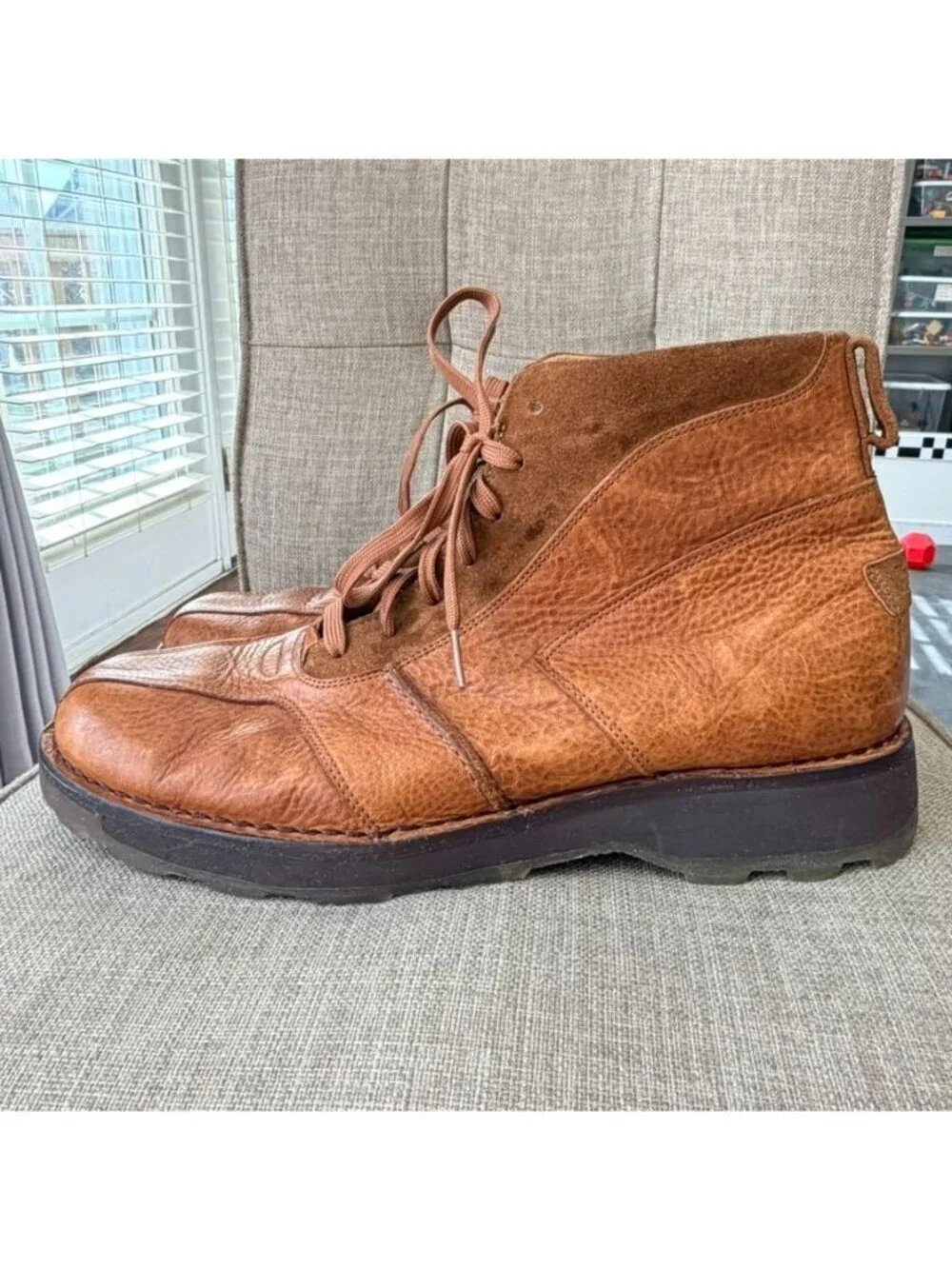 Dr. Martens Vintage Brown Leather Platform Shoes Men’s Size 12